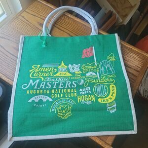 The Official 2025 Augusta National Masters Souvenir Jute Tote NWOT Sturdy Large